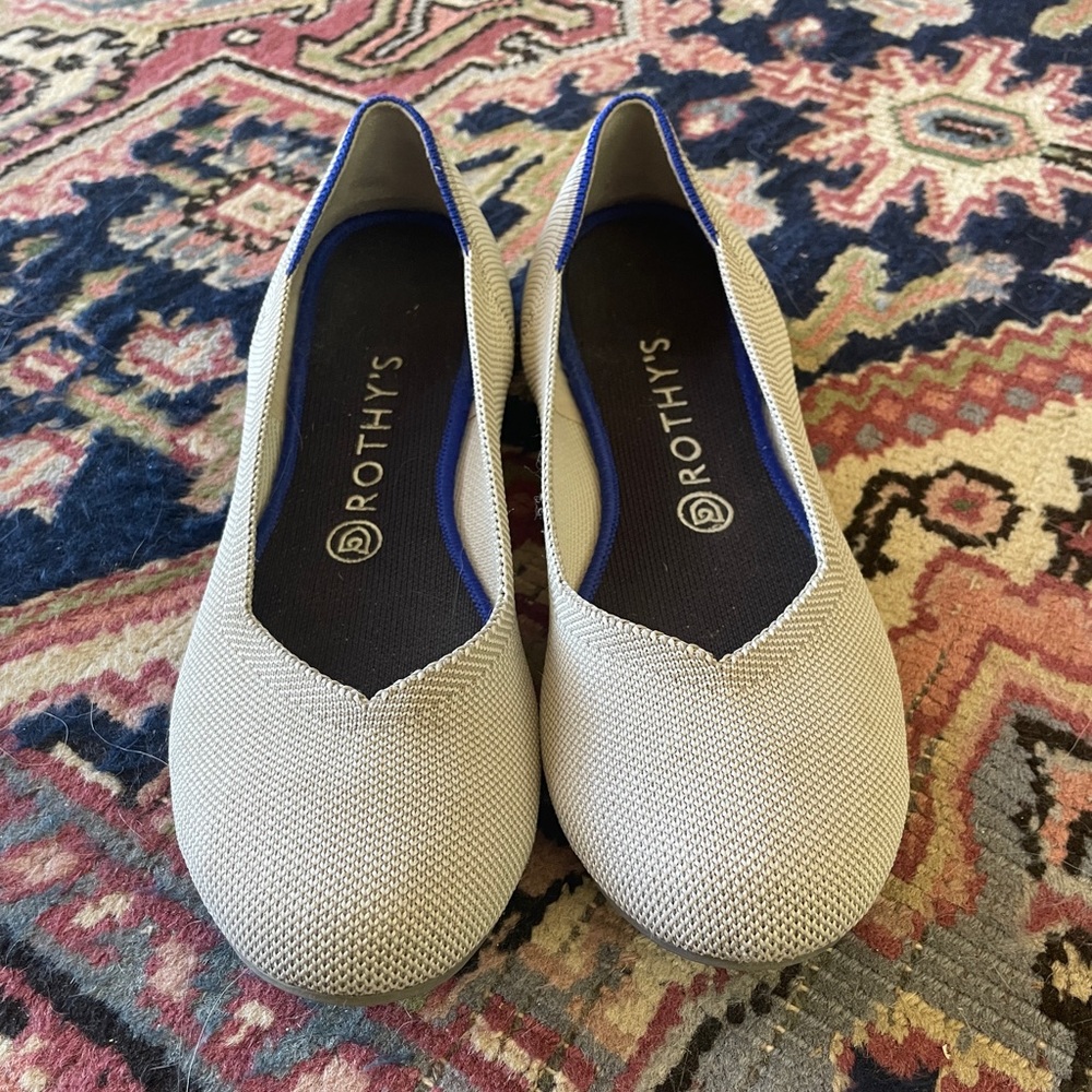 Rothy’s Round Toe Flats Shoes Flax Birdseye 9